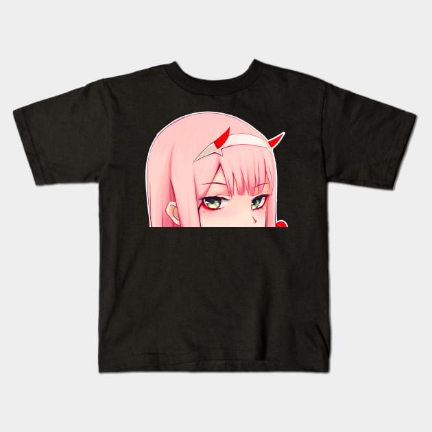 ZERO TWO PEEK, darling in the franx Kids T-Shirt by AmyMeou